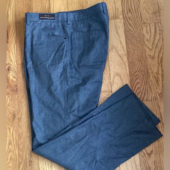 ⚜️ GRAY DRESS PANTS Designer Italian  WOOL Pants 5 Pocket LUXURY  Sz 38 - Picture 8 of 16